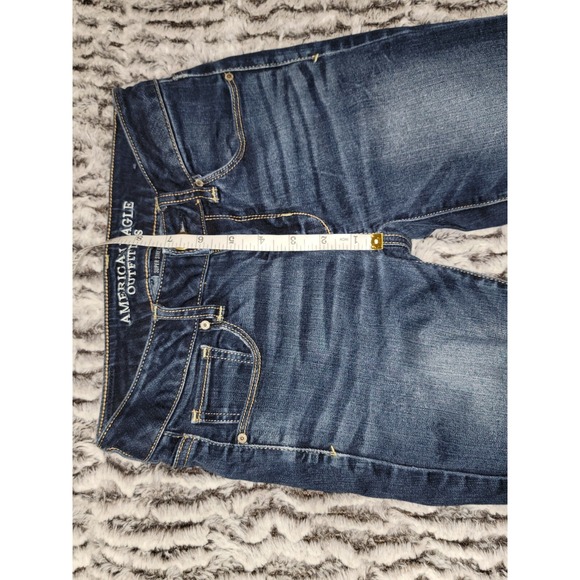 American Eagles Outfitters Super Stretch Skinny Blue Jeans Denim Size 0R - Picture 4 of 8